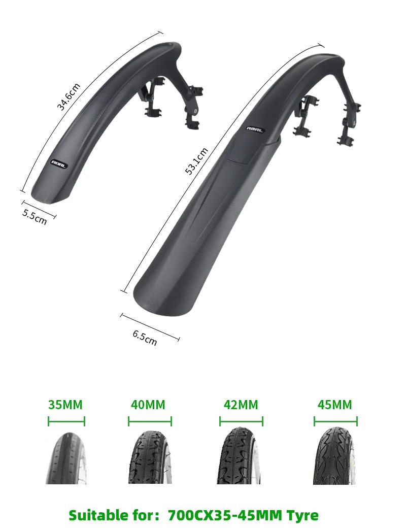 Description Picture 4 of itemRBRL Bicycle Mudguard 28 inch Bicycle Wings Gravel Road Bike Mudguard 700c Quick Release Bike Fender for Bicycle Accessories