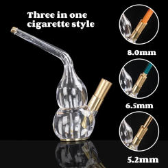 Mini hookah for Smoking Tobacco &Cigarette Filter smoke Water pipe shisha set with Brass grass Herb bowl Smoking Accessories