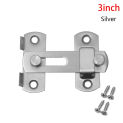 Hardware Furniture Stainless Steel Silent Gate Buckle Screws Padlock Clasp Hasp Window Catch Lock Door Bolt Cabinet Catches