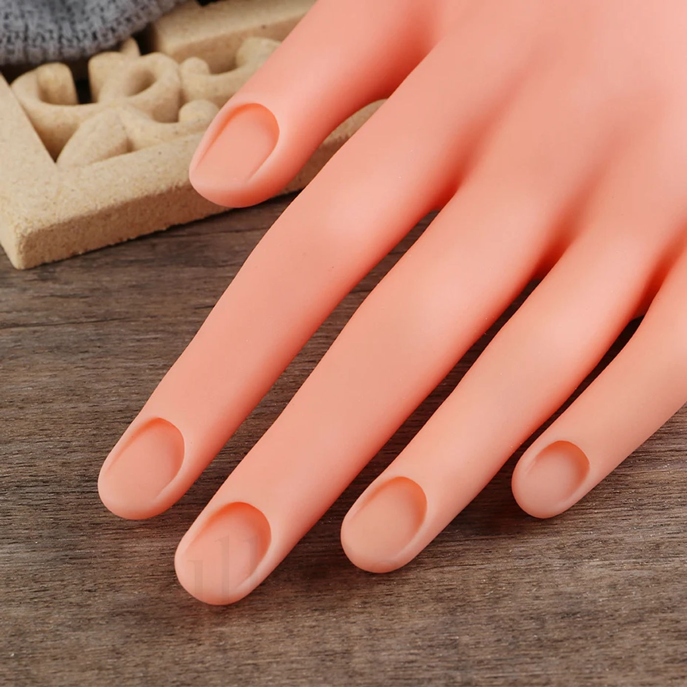 Description Picture 3 of itemSilicone Nail Art Practice Hand Acrylic Fake Nail Training Fingernails Model Soft Flexible Bendable Mannequin Manicure Tools