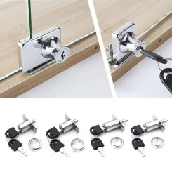 Wardrobe 23/32mm Cam Cylinder Lock with Key Hardware Tongue Door Bolt Latch Furniture Cabinet Lock Sliding Door
