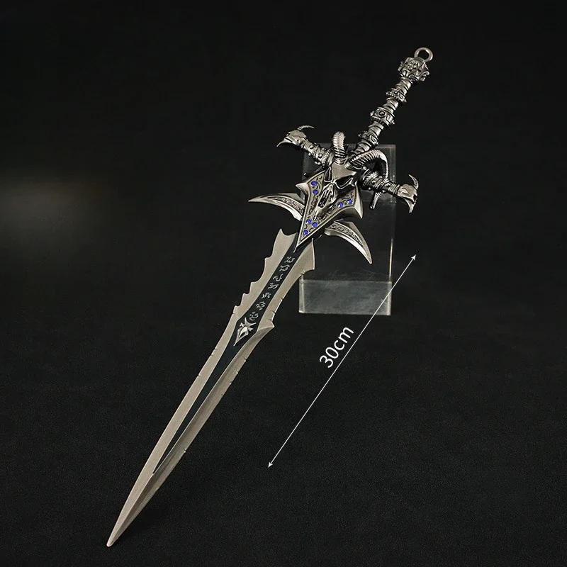 Description Picture 2 of itemSword Alloy Model Metal Ornament with Display Stand 30cm Lich King Weapon Model Large Frostmourne Sheep's Head