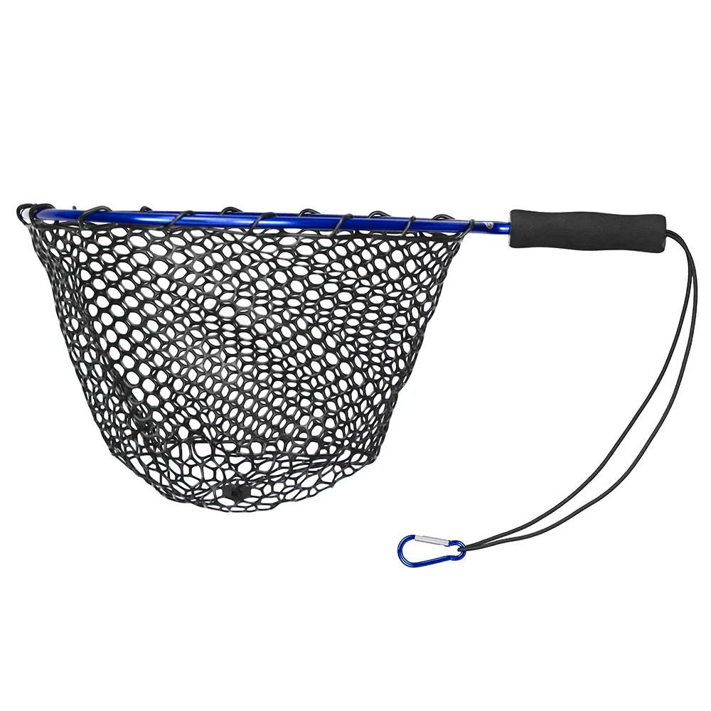 Description Picture 6 of itemPortable Fishing Nets Ultralight Aluminum Alloy Soft Silicone Wear Resistance Mesh Hand Dip Casting Landing Net for Fly Fishing