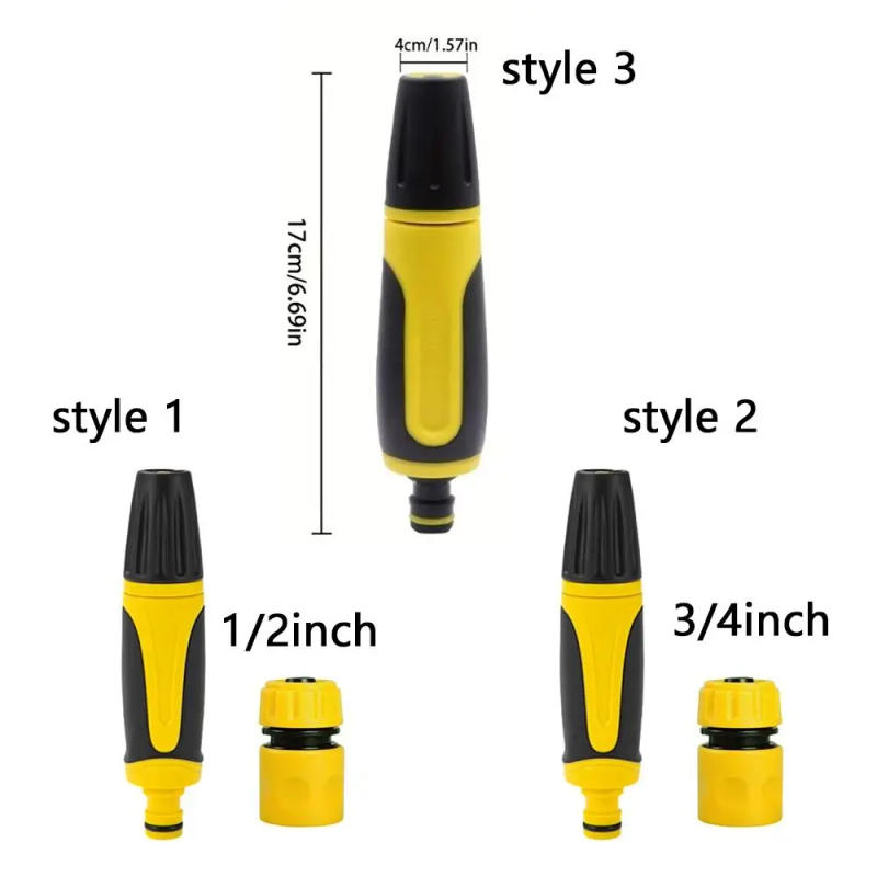 Description Picture 2 of itemAdjustable High Pressure Nozzle Pipe Fittings Portable Garden Watering Nozzle Plastic Irrigation Spray Outdoor Cleaning