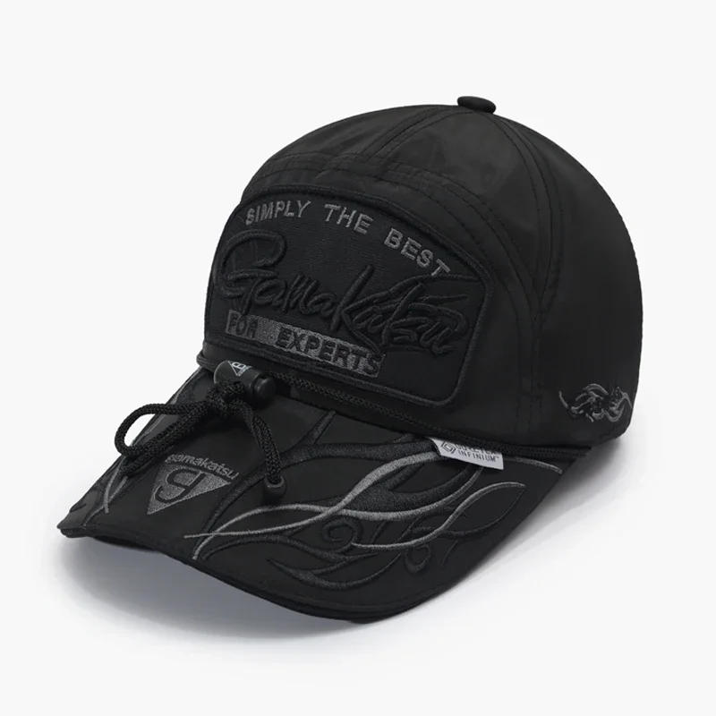 Description Picture 5 of itemGamakatsu Waterproof Fishing Hat Adjustable Cotton Baseball Cap Sun Protection Fishing Cap with Clip Trendy Trucker Hats for Men