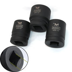 3/4" Inch CR-MO Impact Socket Heavy Duty 17mm 18mm 19mm 21mm 22mm 24mm 27mm 30mm 35mm 38mm 41mm 46mm Hex Black Air Sockets
