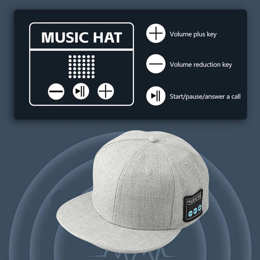 Description Picture 6 of itemHat with Bluetooth Speaker Wireless Smart Loudspeaker Cap Adjustable Speakers Hat For Outdoor Sport Baseball Cap With Mic