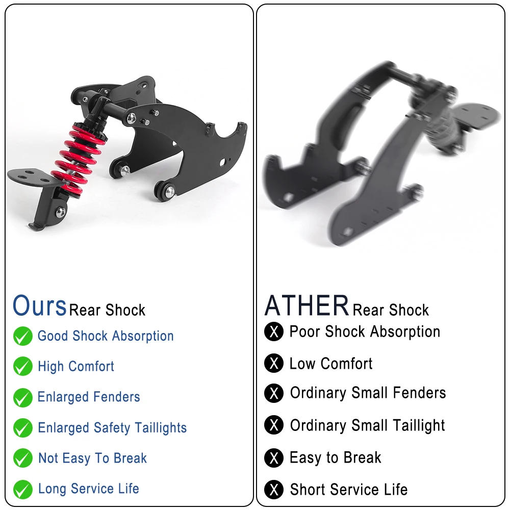 Description Picture 5 of itemModificated Rear Suspension Shock Absorber for Iconic Brand Mi 3 Rear Spring Shock Absorber With Fender Taillight Replacement Accessor