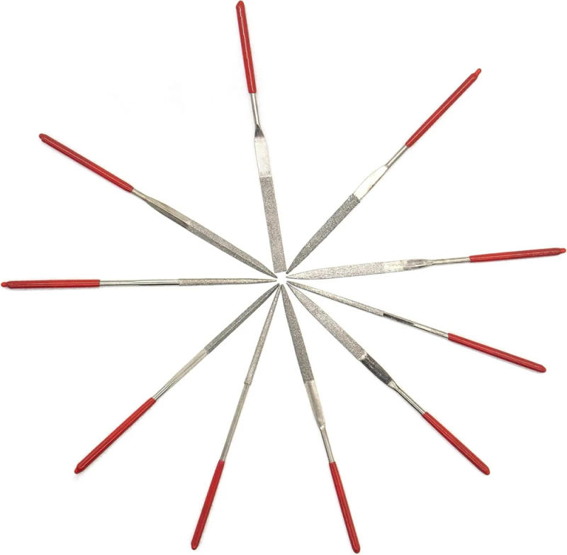 Description Picture 4 of itemNew 10Pcs Diamond Needle File Set For Jewelry Metal Wood Ceramic Glass Stone Craft Sharping Working Hand Carving Tool