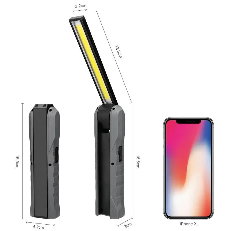 Description Picture 4 of itemPortable LED COB Work Light USB Rechargeable Flashlight with Magnetic Flexible Inspection Hand Lamp Worklight Outdoor