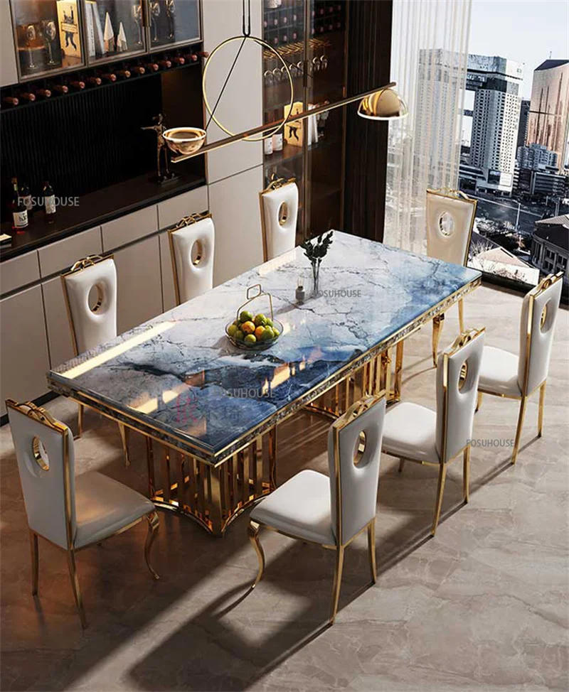 Description Picture 4 of itemStainless Steel Dining Chairs Modern Dining Table Chairs Home Furniture Nordic Flannel Dinning Chair Restaurant Backrest Chair