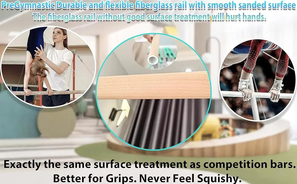 Description Picture 6 of itemFoldable Gymnastics Bar, 6FT Gymnastic Horizontal Bars, Folding Training Bar for Kids and Teenagers 3-18