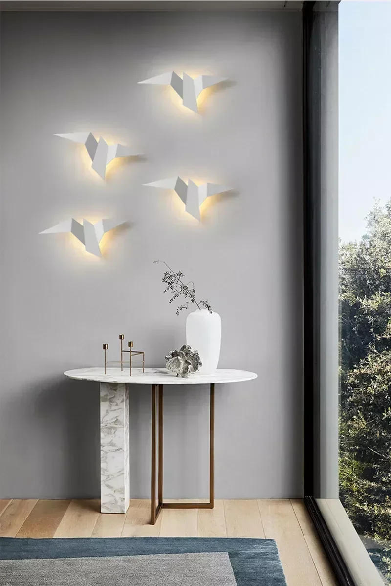 Description Picture 5 of itemNew Nordic LED Bird Wall Lamps Bedroom Decor Wall Lights Indoor Modern Lighting for Home Stairs Bedroom Bedside Light Fixtures