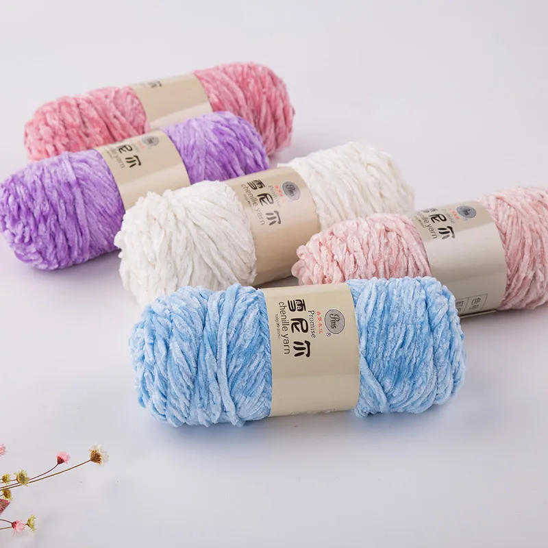 Description Picture 6 of itemDolphin Baby Plush Yarn Soft Chenille Yarn for Knitting DIY 100% Polyester  Velvet Yarn Amigurumi Accessories  1 Skein 100g 130M