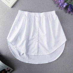 S-3XL Women Fake Shirt Hem Detachable Underskirt Irregular Skirt Tail Blouse Hem Extender Mini Skirt Layered Inner Layer