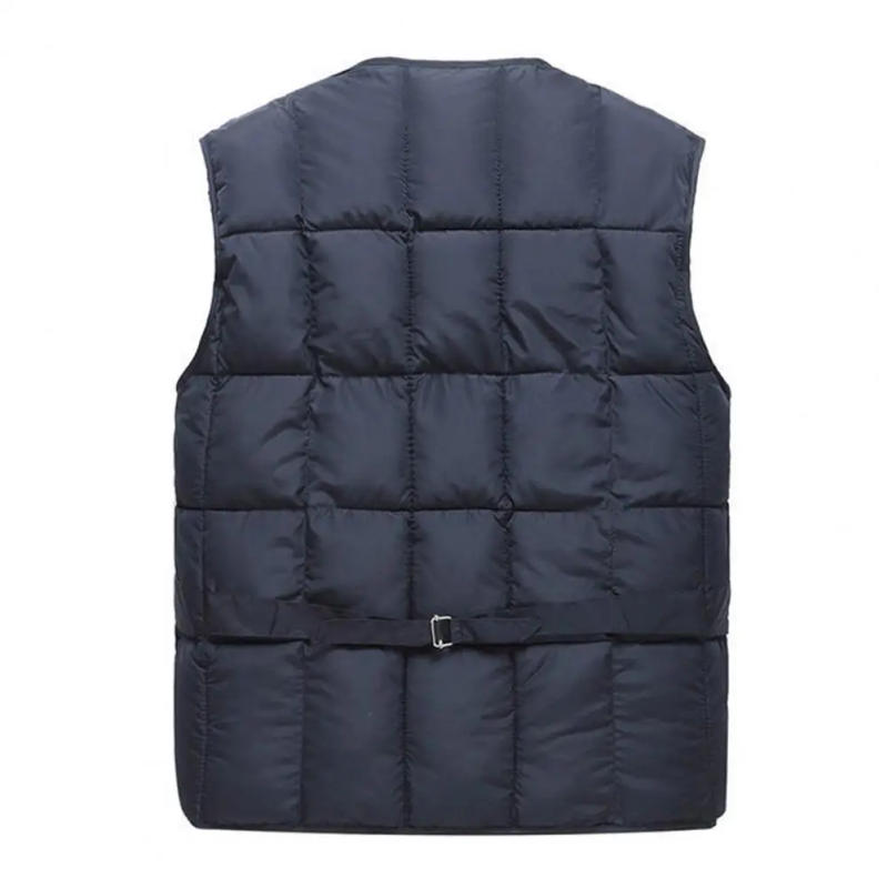 Description Picture 6 of itemClassic Multi-Pocket Men's Padded Vest Winter Warm Sleeveless Coat Tactical Vest Jacket for Men Solid Unloading Male Waistcoat