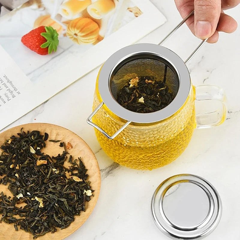 Description Picture 6 of item304 Stainless Steel Tea Leak Filter Reusable Tea Infuser Strainer Teapot Metal Loose Tea Leaf Spice Filter Kitchen Accessories