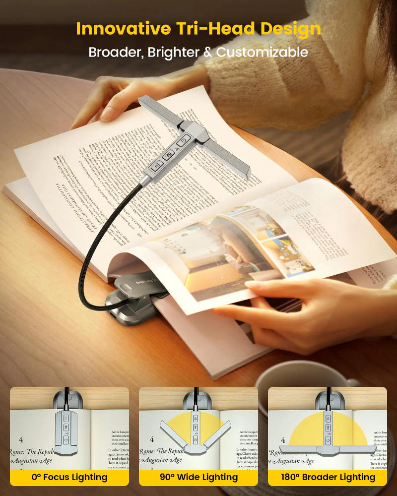 Description Picture 4 of item1000mAh Rechargeable Reading Light 22 LED Rotatable Reading Book Light Stepless Dimming Portable Light Book Lamp Mini Desk Lamp