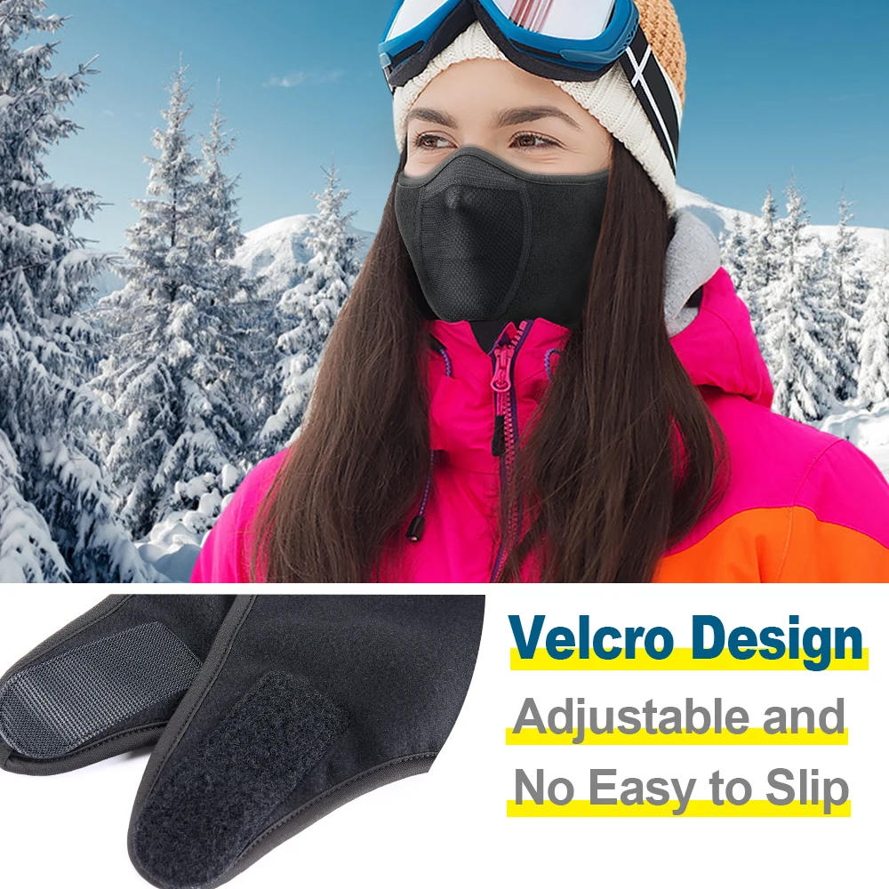 Description Picture 5 of itemCold Weather Neck Warmer Ear Cover Fleece Thermal Scarf Mask Face Bandana Skiing Cycling Sport Snowboard Hiking Men Women Winter