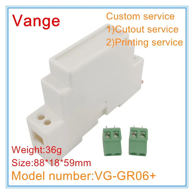Description Picture 6 of itemVange terminal block junction box 88*18*59mm ABS plastic enclosure din rail case