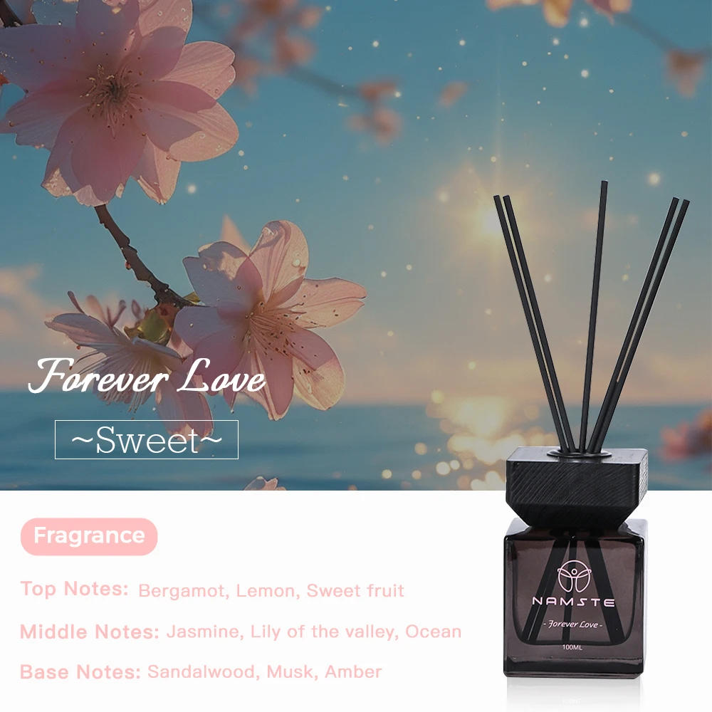 Description Picture 3 of itemNAMSTE Reed Diffuser Oil With Sticks Aromatherapy Essential Oil Reed Diffuser Fragrance Room Flavoring Air Freshener Home Decor