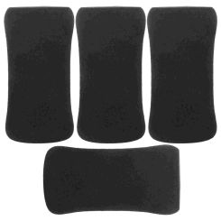 4 Pcs Foot Pad Roller Sleeve Fitness Ab Training Accessory Scroll Wheel Replacement Pads Supply Black Foam Rollers