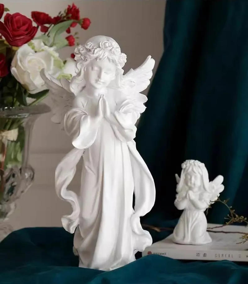 Description Picture 6 of itemLarge Size Praying Angel Resin Statues Desktop Art Figurine Decoration Home Office Cabinet Angel Decor Sculptures & Figurines