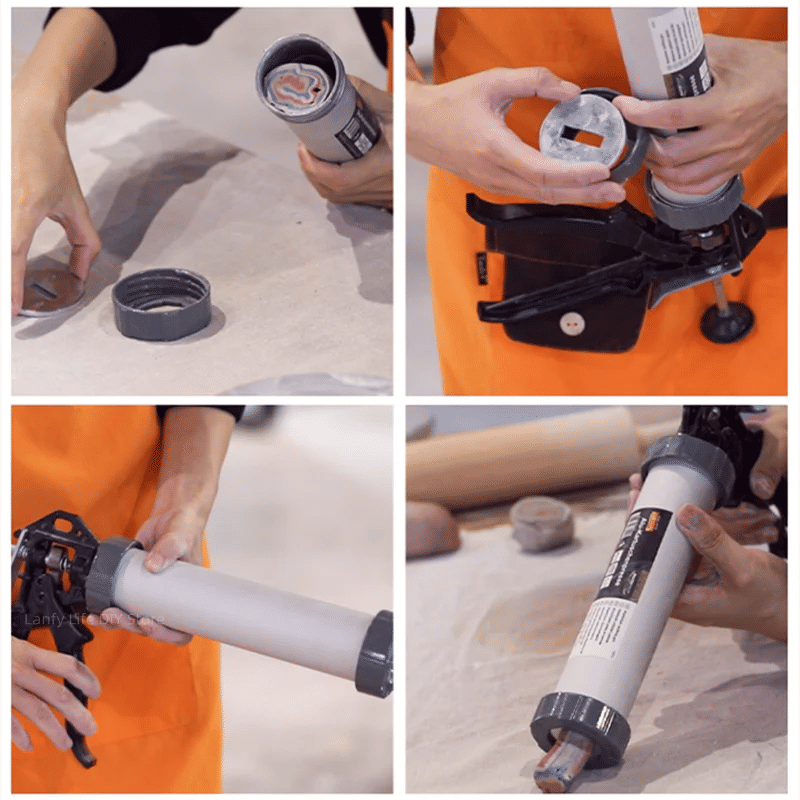 Description Picture 4 of itemPottery Tools Hollow Mud Stick Extruders Handheld Mud Guns for Extruding A Variety of Clay Bars Clay Modeling Ceramic Art Tools