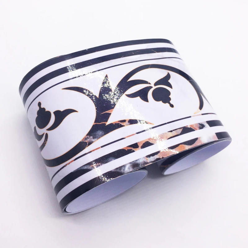 Description Picture 4 of item2M Self-Adhesive Side Line Tile Sticker Ancient Greek Pattern Bathroom Kitchen Restaurant Wall Stair Floor Border Wall Sticker H