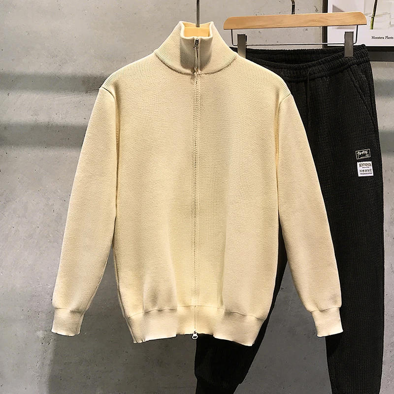 Description Picture 2 of itemHigh End Brand Men's O-neck Cardigan Sweater Spring and Autumn New Fashion Design Korean Casual Knitted Sweater Jacket Z26