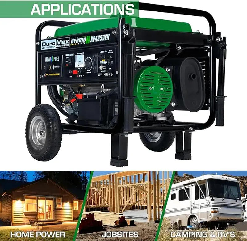 Description Picture 5 of itemGenerator-4850 Watt Gas or Propane Powered-Electric Start-Camping & RV Ready 50 State Approved Dual Fuel Portable Generator