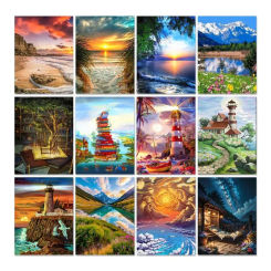 SDOYUNO Landscape Paint By Numbers Diy Picture Canvas Drawing Number Painting Personalized Gift Coloring By Numbers 40x50cm