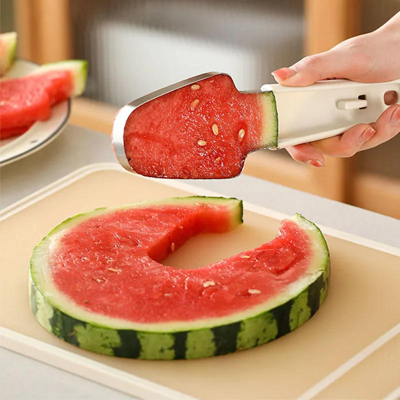 Description Picture 5 of item3 in 1 Watermelon Fork Stainless Steel Slicer Cutter Summer Kitchen Gadget Mango Cutting Tool Lightweight Fruit Knife Fork Sets