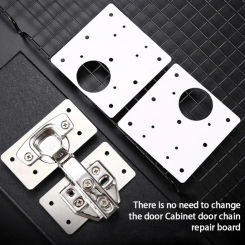 Stainless Steel Hinge Repair Plate For Cabinet Furniture Hinges Mounting Plate For Kitchen Cupboard Door Fixing Screws Hardware