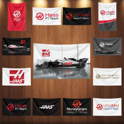 90x150CM Uralkalis Haas Team Car F1 Flag Banner For Car Racing Decoration Poster Tapestry Polyester Outdoor Home