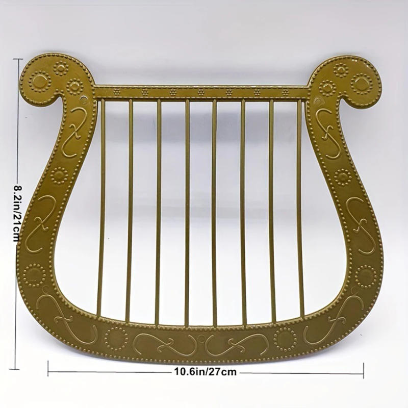Description Picture 4 of item1pc Simulated Harp Model Instrument Plastic Harp Halloween Costume ForCostume Halloween Angel Theme Party Dress Up Accessories