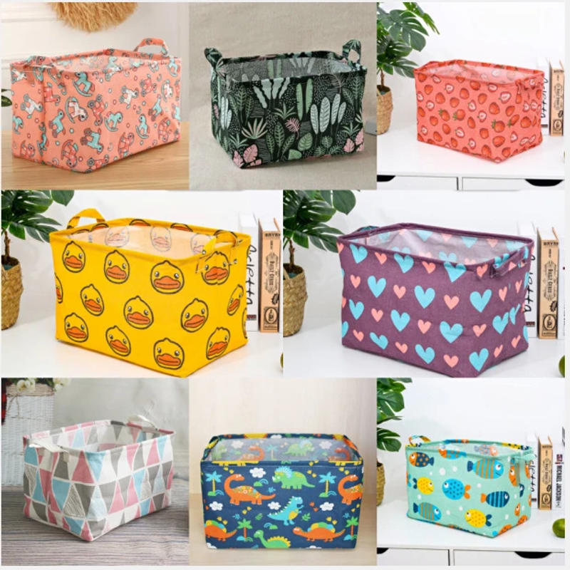 Description Picture 2 of item24L Cube Folding Fabric Storage Basket Closet Organizador Clothes Storage Boxes Home Office Shelf Organizers for Kids Toys