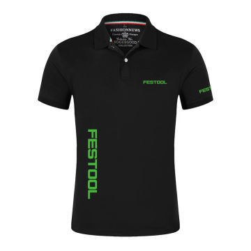 Festool Tools Cotton Polo Shirts For Mens Casual Solid Color Slim Fit Mens Polos Newest Summer Fashion Printing Men Clothing