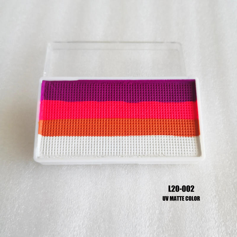 Description Picture 5 of item20g Water Activated Liner Christmas Glow in The Dark Rainbow Split Cake Face Paint Body Painting