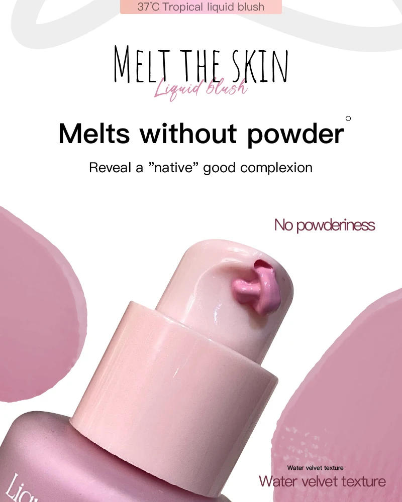 Description Picture 3 of itemLight Pink Liquid Blush Cheek Waterproof Lasting Brightening Natural Matte Rouge Contouring Low Saturated Blusher Korean Makeup