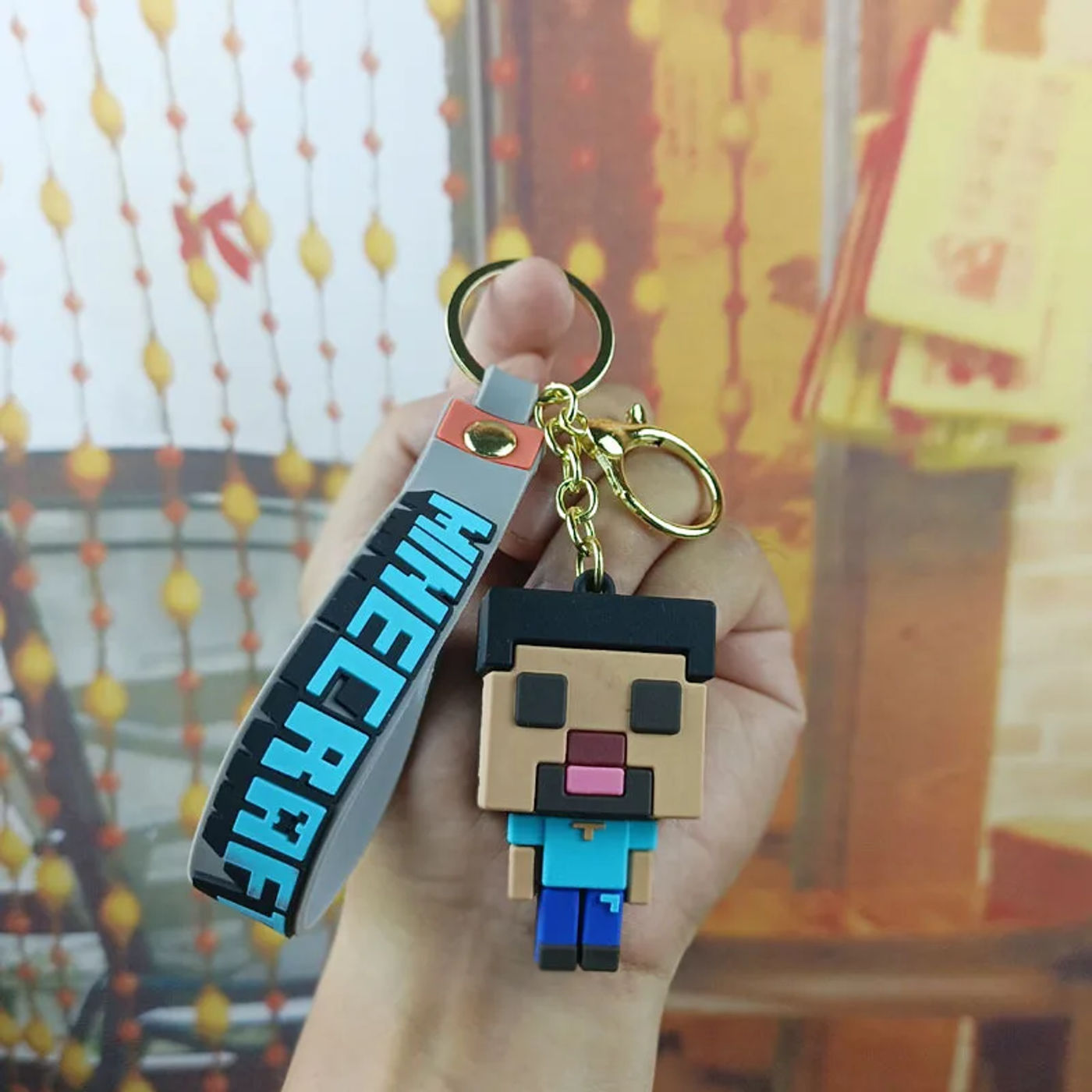 Description Picture 4 of itemGame Figure Minecraft Steve Alex Zombie Villager Cosplay Keychain Toys Doll Gifts