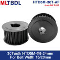 Synchronous pulley HTD5M 30 teeth S45C steel slot width 16/21 industrial transmission pulley AF / BF spot 30T timing belt pulley