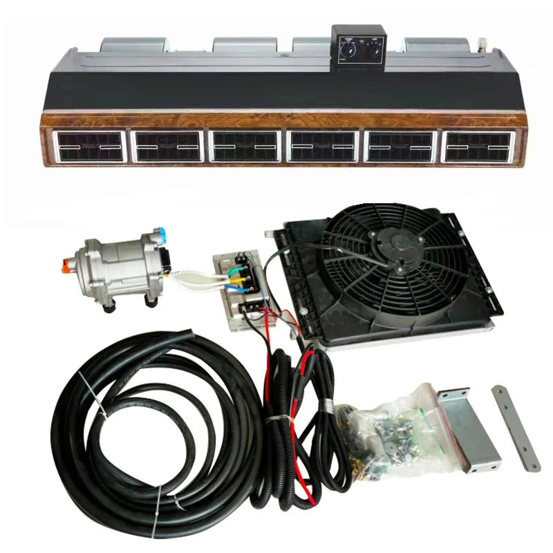Description Picture 4 of itemA/c 12v kit electric compressor set auto ac air ac under dash kit evaporator 12v car air conditioner kit