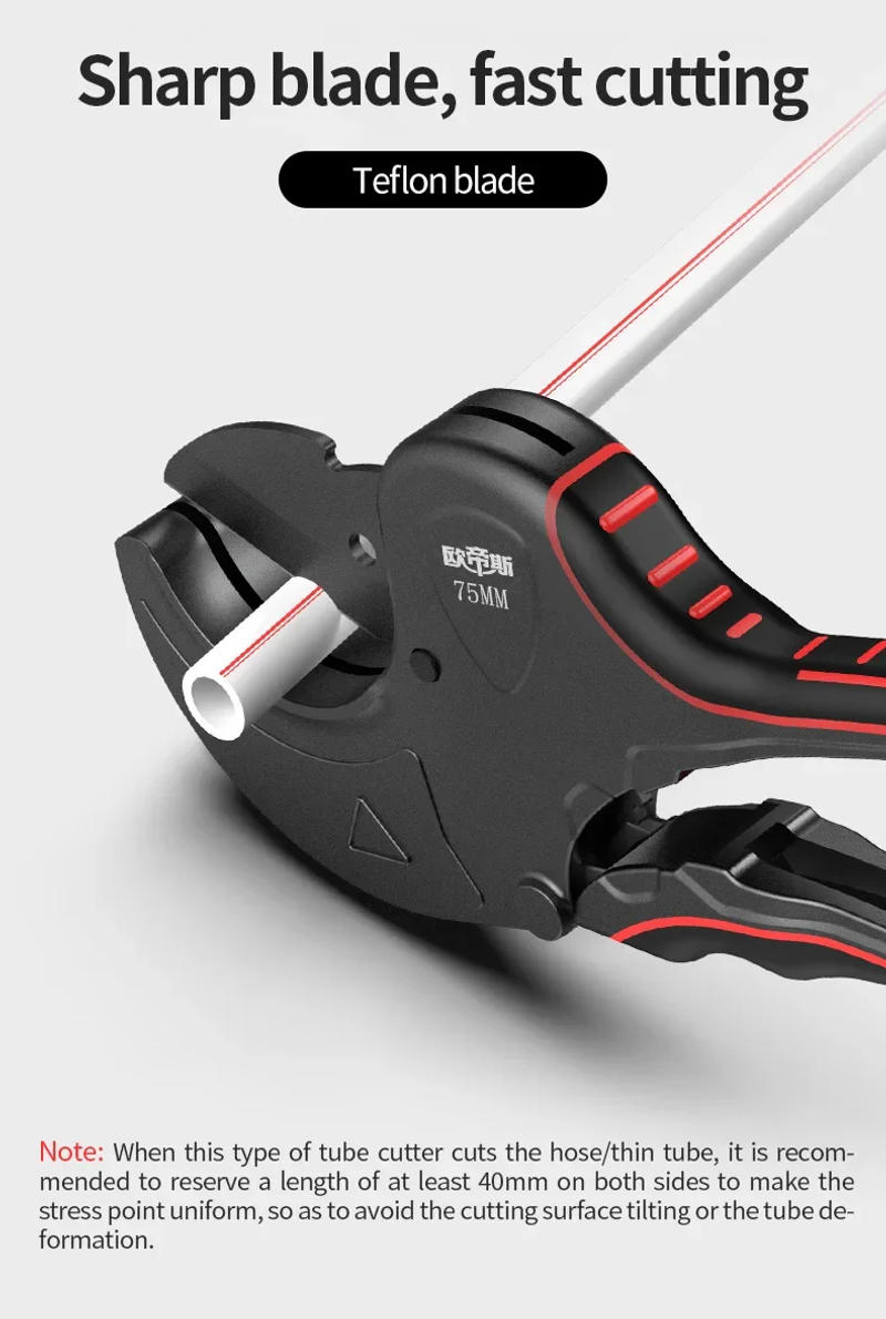 Description Picture 4 of itemPipe Cutter 32/51/63mm Pipe Cutting Scissors Ratchet Cutter Tube Hose Plastic Pipes PVC/PPR Plumbing Manual Cutters Hand Tools