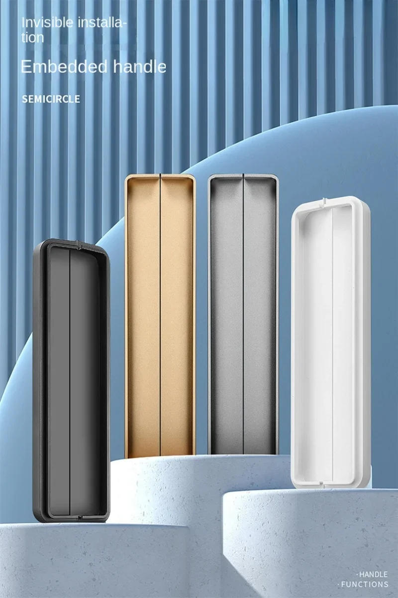 Description Picture 2 of itemCabinet Handle Hidden Sliding Door Sliding Door Drawer Shoe Cabinet Door Handle Furniture Modern Gold Black Closet Handle