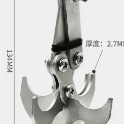 Folding Gravity Grab Hook Outdoor Rock Climbing Rescue Claw Survival Mountaineering Hook Tool Multifunctional Stainless Steel