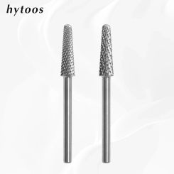 HYTOOS Cone Carbide Nail Drill Bits Professional Cuticle Clean Nail Bit Soft Gel Removal Tool Electric File Manicure Accessories