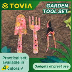 1 Box Garden Tool Set Heavy Duty Gardening Kit Durable Gardening Hand Tools ,Set of 3 ,Clippers, Trowel, and Weeding Fork