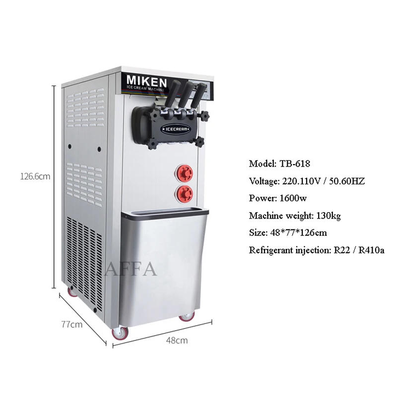 Description Picture 5 of itemIce Cream Machine Table Top Hard Ice Cream Yogurt Maker 1400W Automatic Benchtop Gelato Home Appliance Commercial