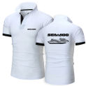 2024 Sea Doo Seadoo Moto Men's New Summer Hot Cotton Polo Shirt Sports Breathable Comfortable Short Sleeves Fashion Casual Tops